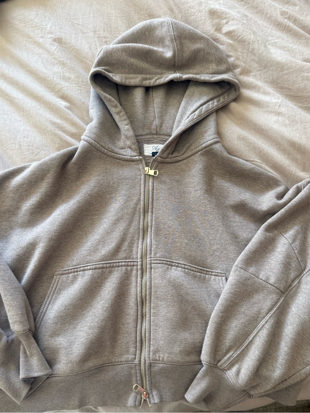 AE Everyday Luxe Barrel Sleeve Full Zip S Coffee